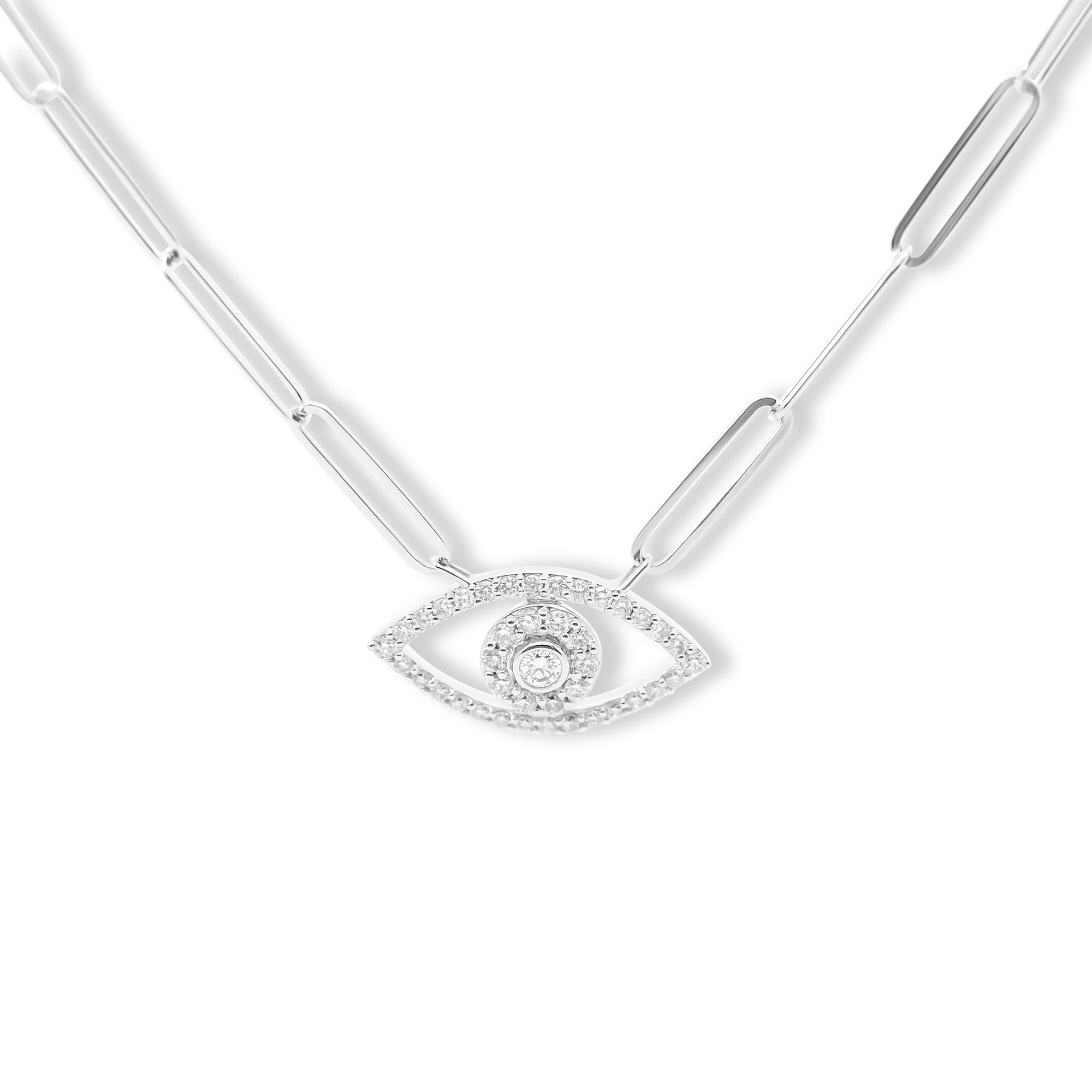 Diamond Eye Chain Necklace