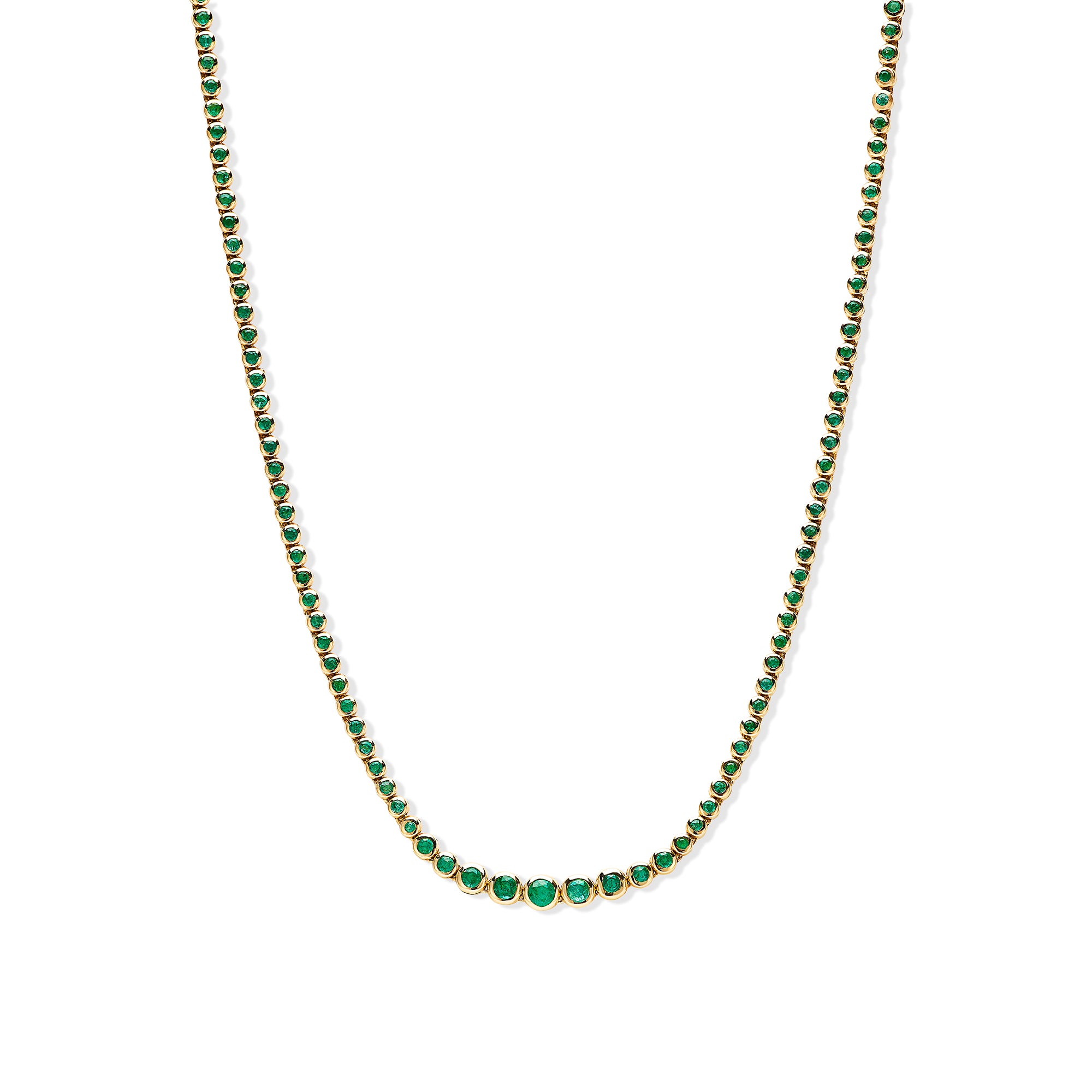 Emerald Colored Stone Necklace