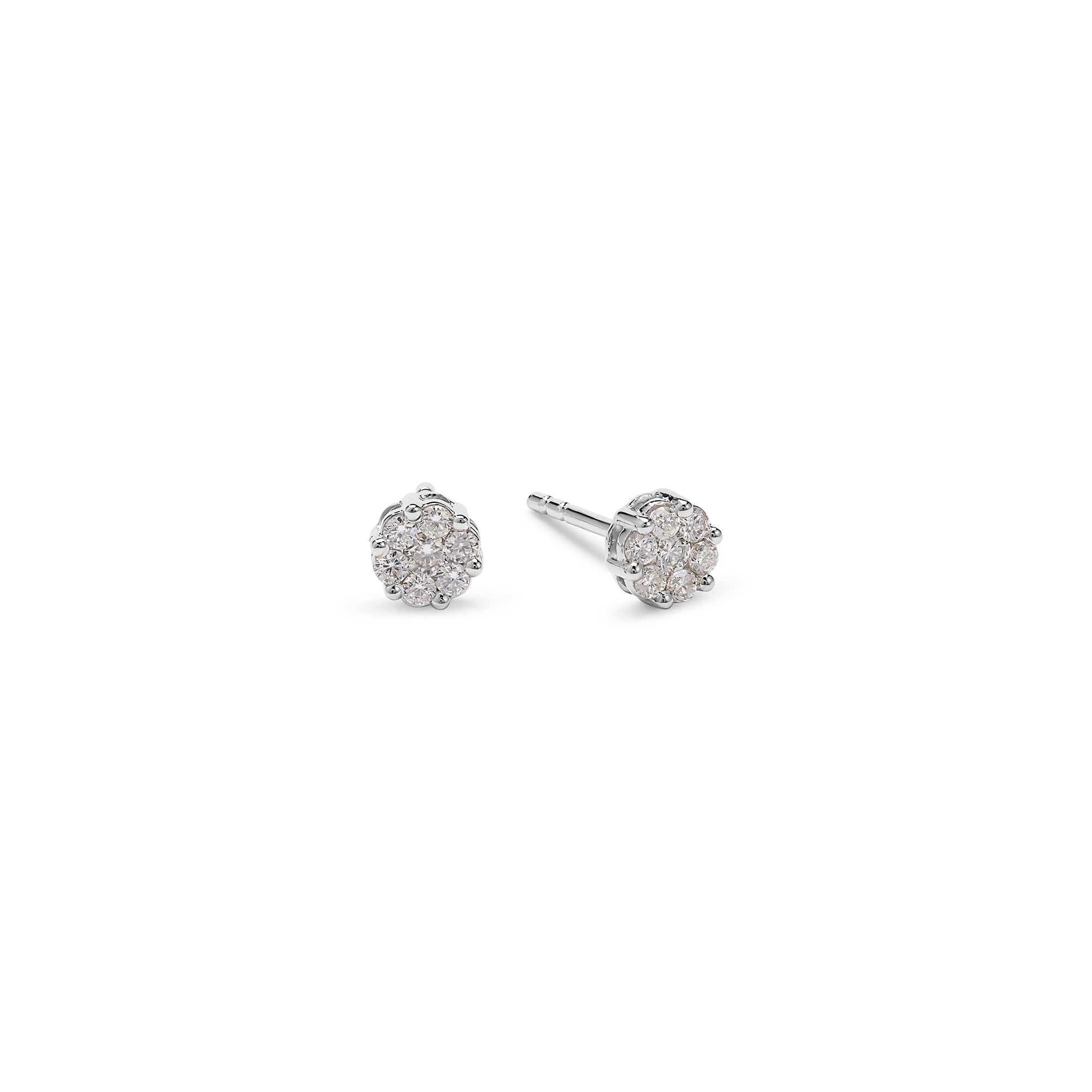Small 18kt Diamond Cluster Earrings