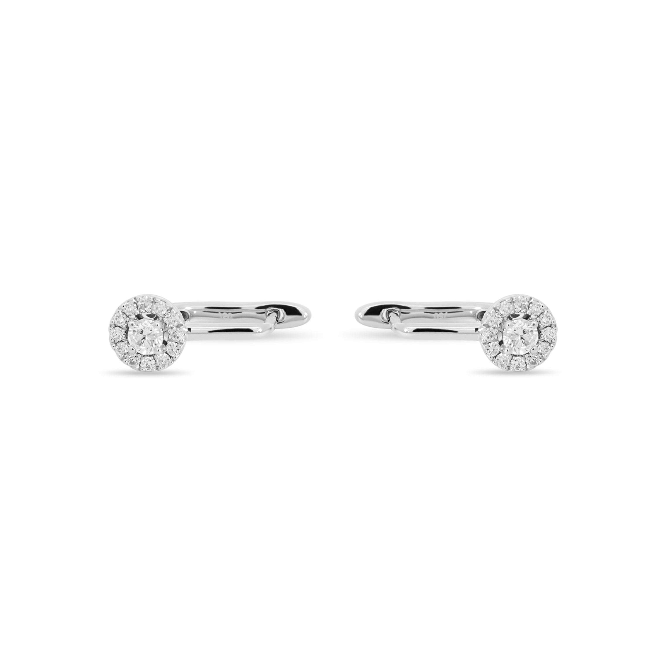 Diamond Huggie Clip Earrings