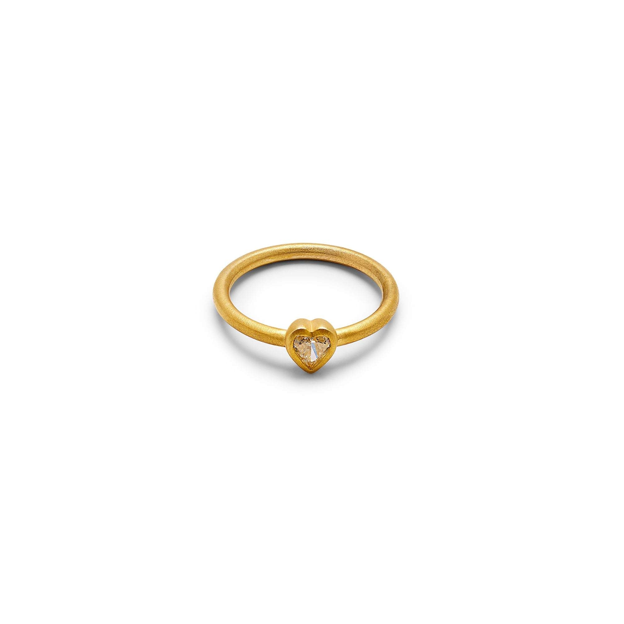 Yellow Gold Yellow Diamond Heart Ring