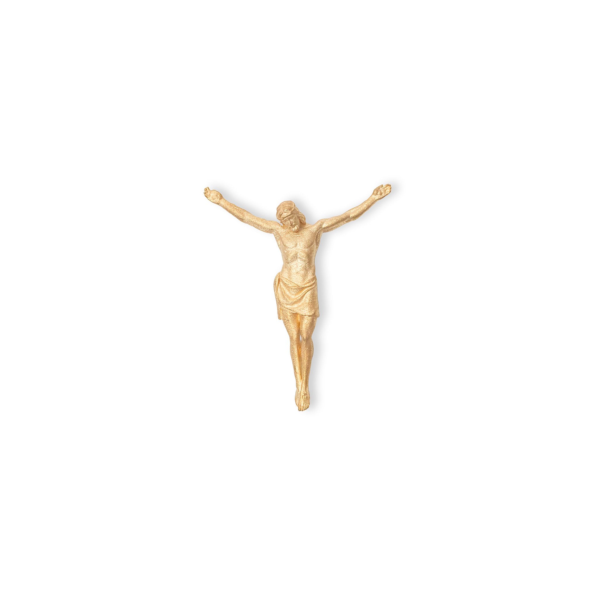 YELLOW GOLD CROSSLESS JESUS PENDANT