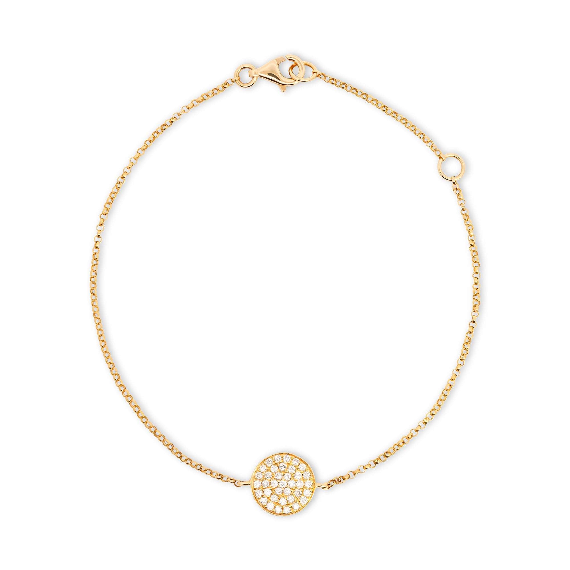 Diamond Circle Center Station Bracelet