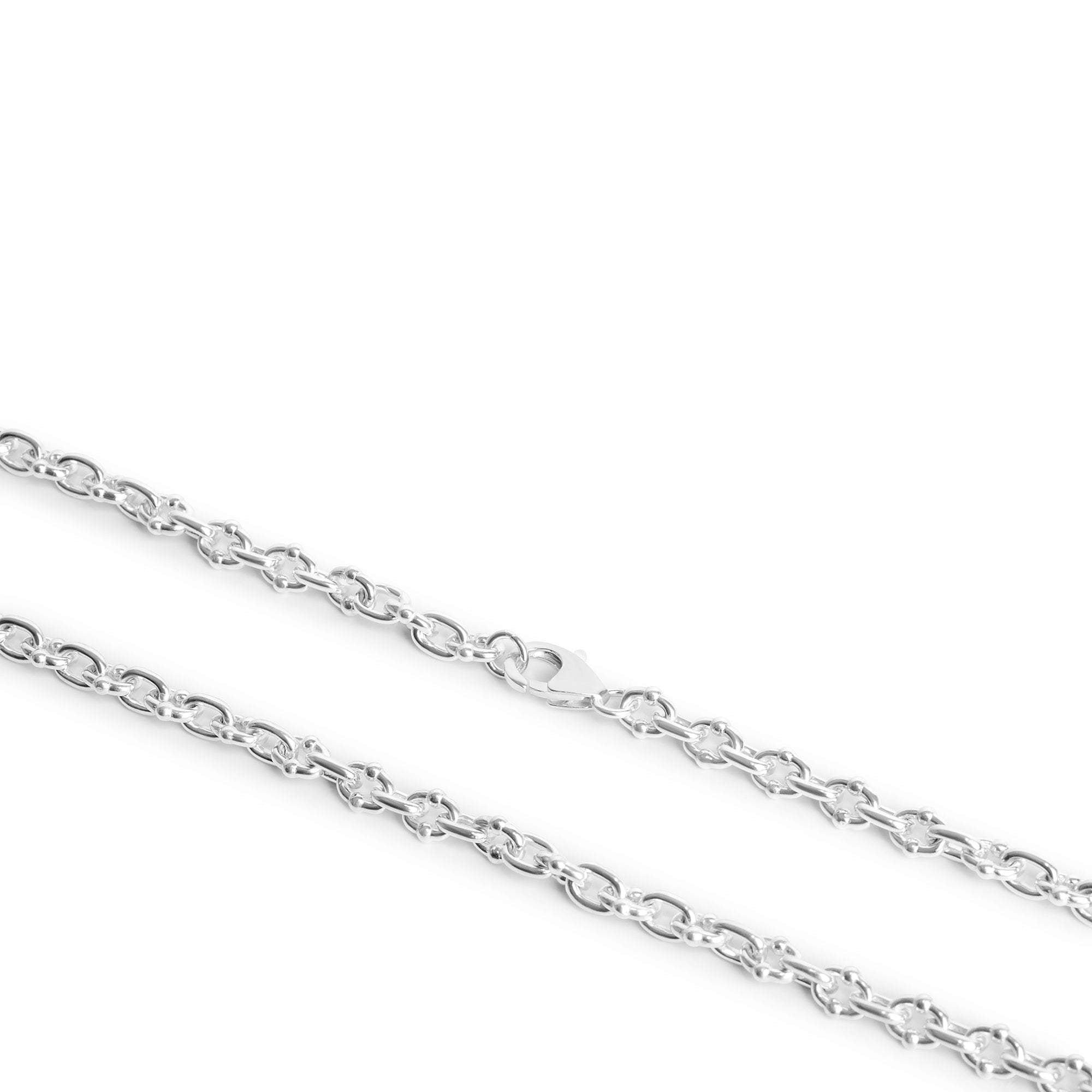 Thin Silver Umlaut Link Necklace