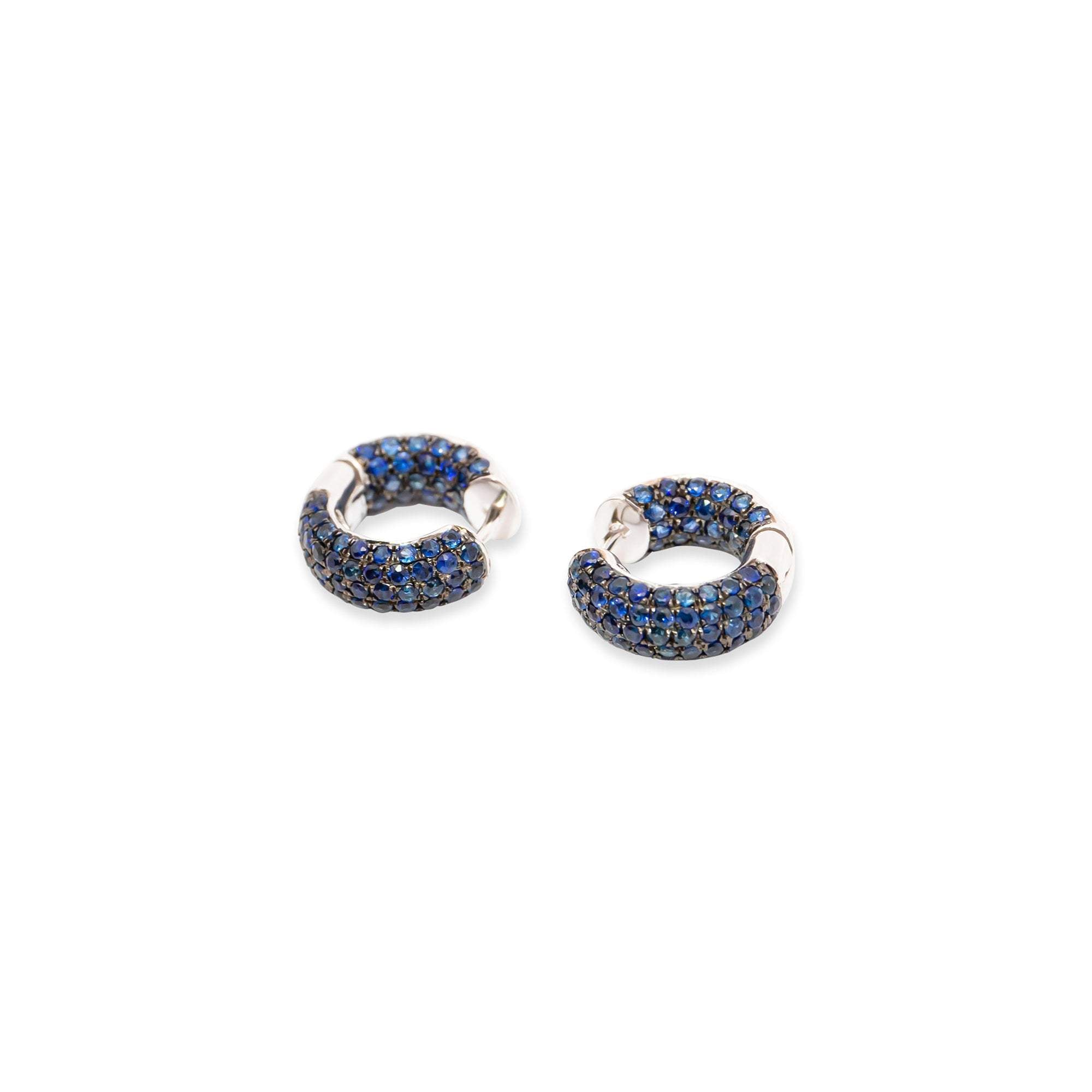 Chunky Sapphire Hoops