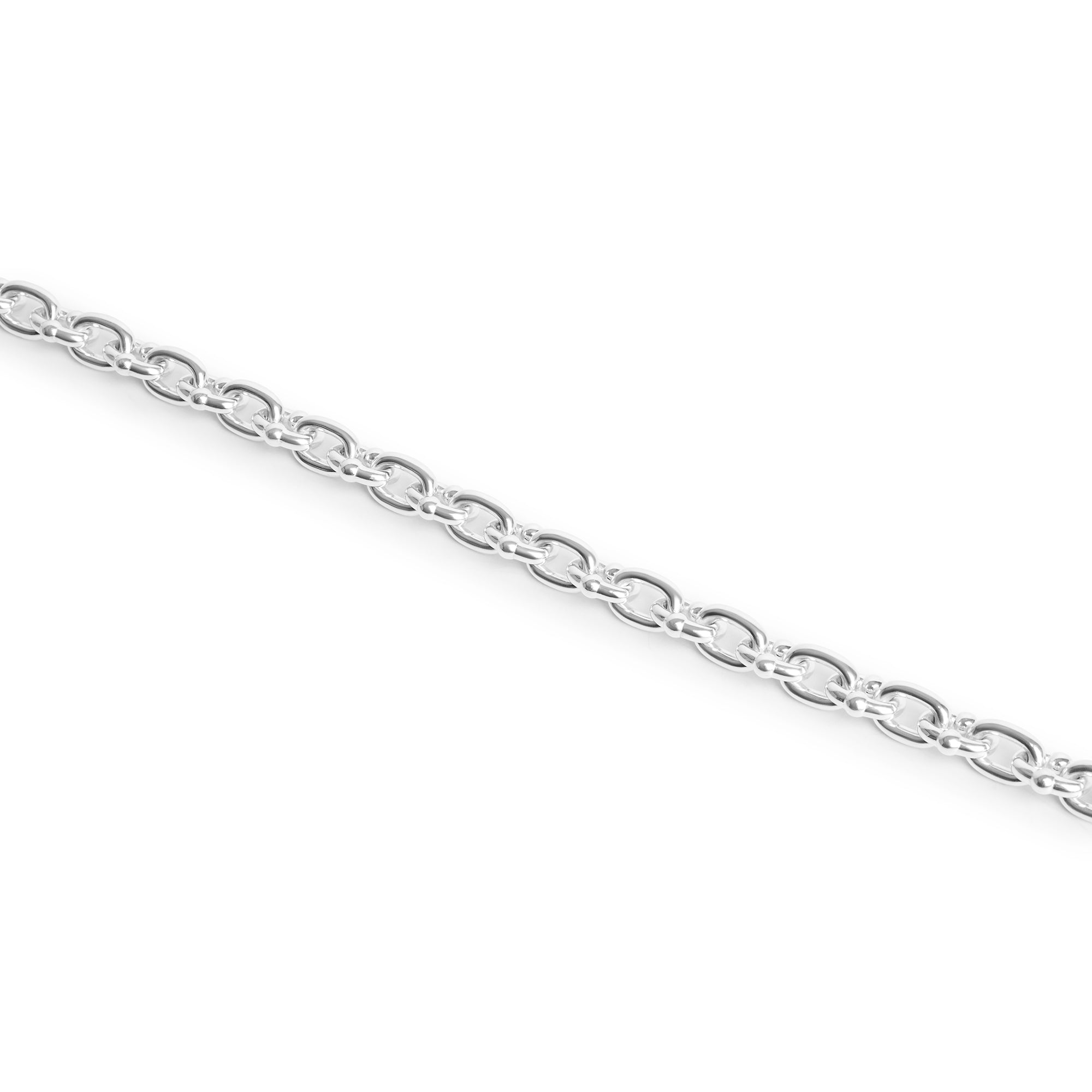Thick Silver Umlaut Link Necklace