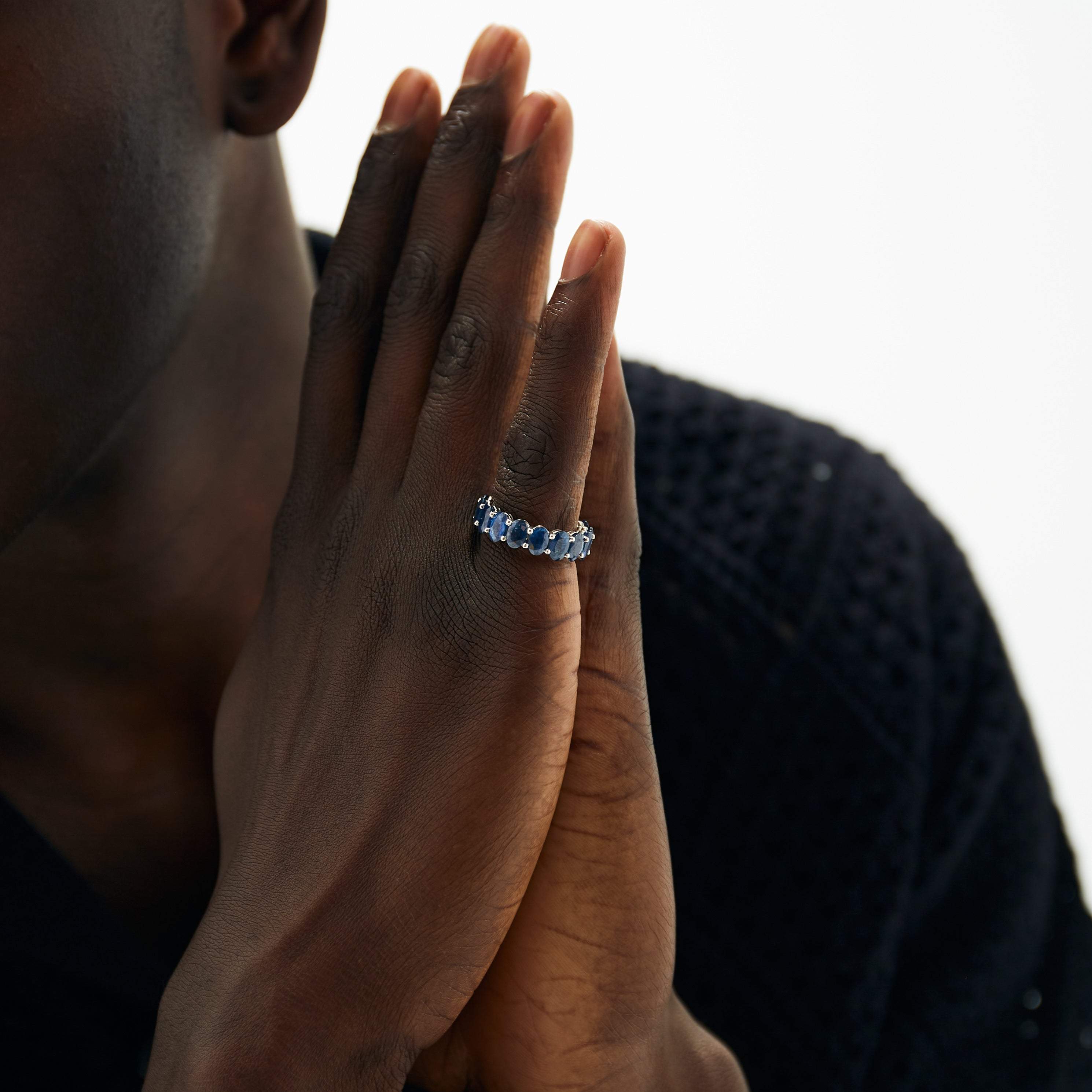 Blue Sapphire Oval Ring