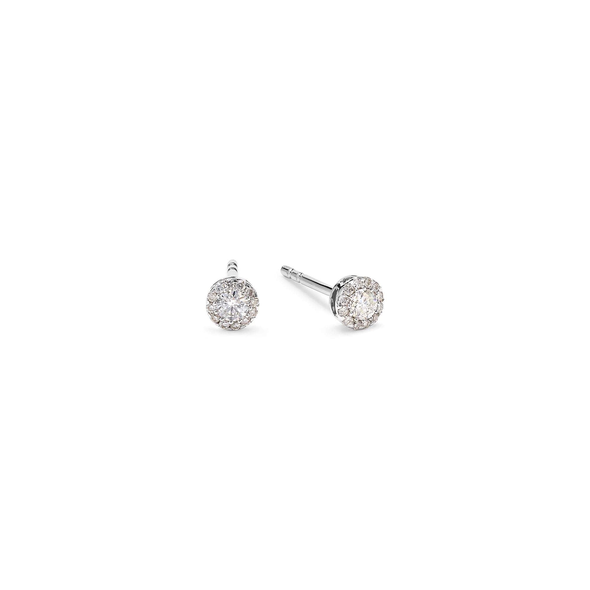 Diamond Framed Stud Earrings