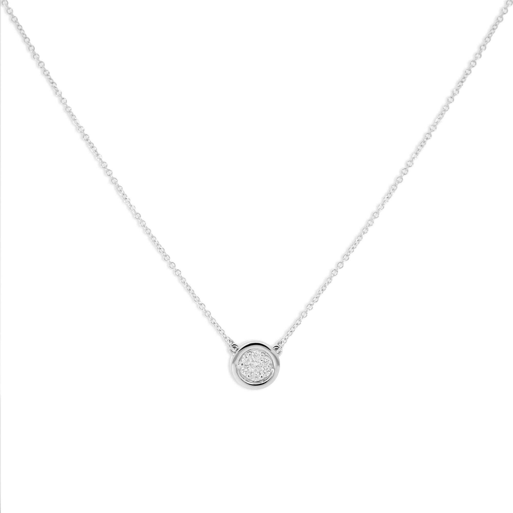 Diamond Circle Pendant Necklace