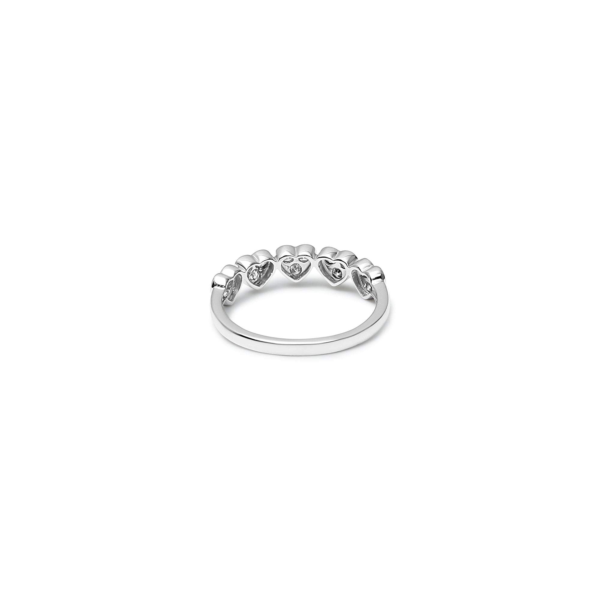 5 Heart Diamond Ring