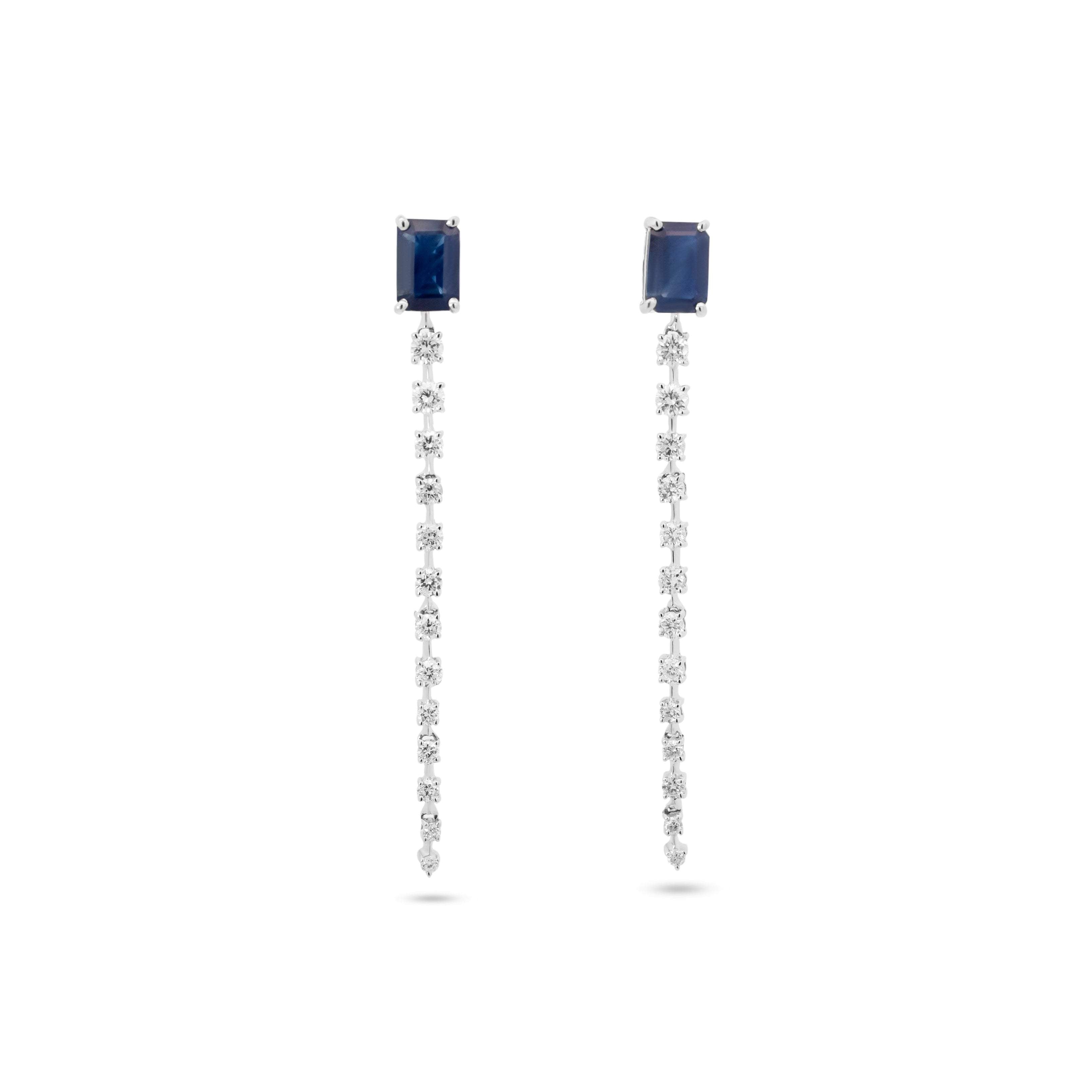 Blue Sapphire Drop Earrings