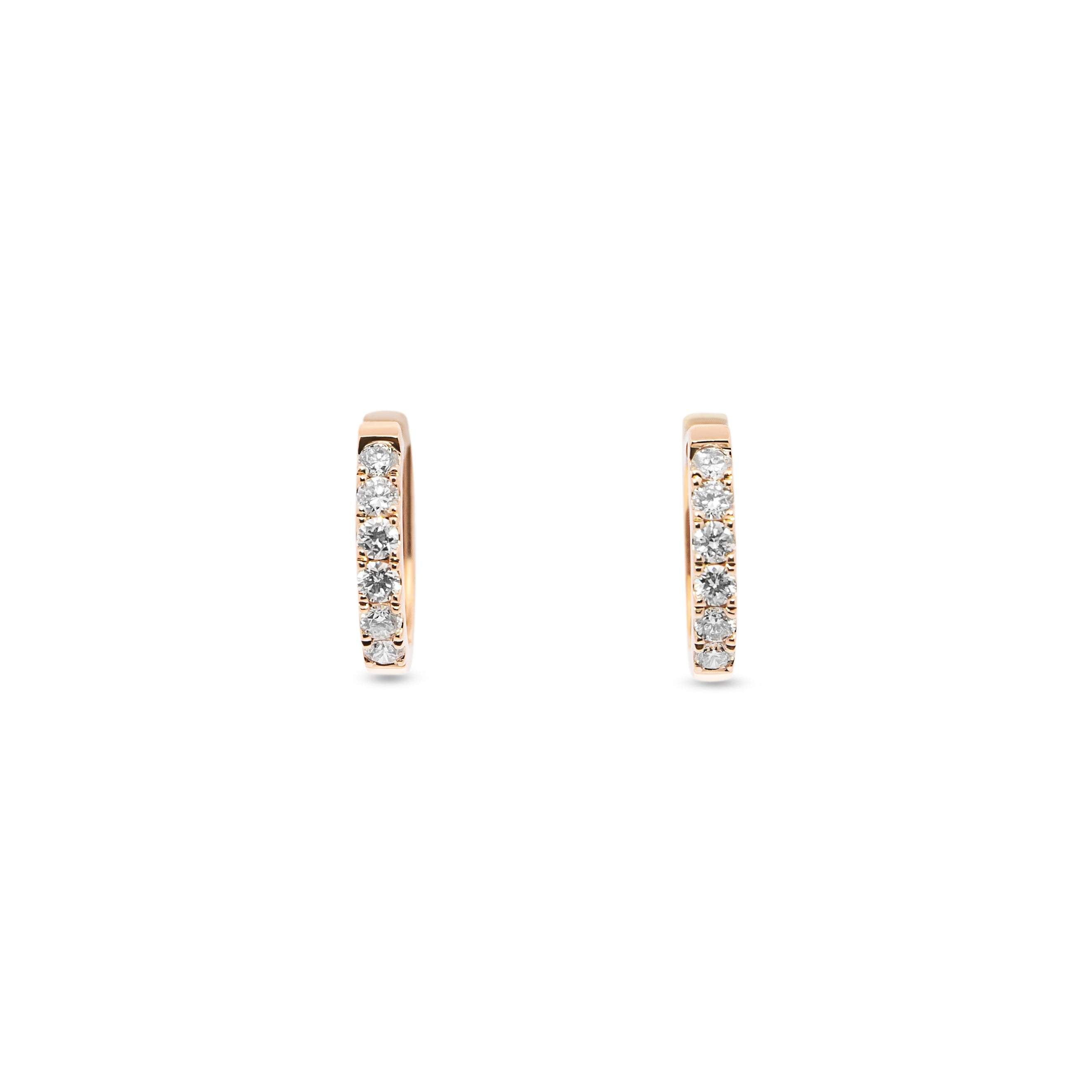 Diamond Huggie Earrings