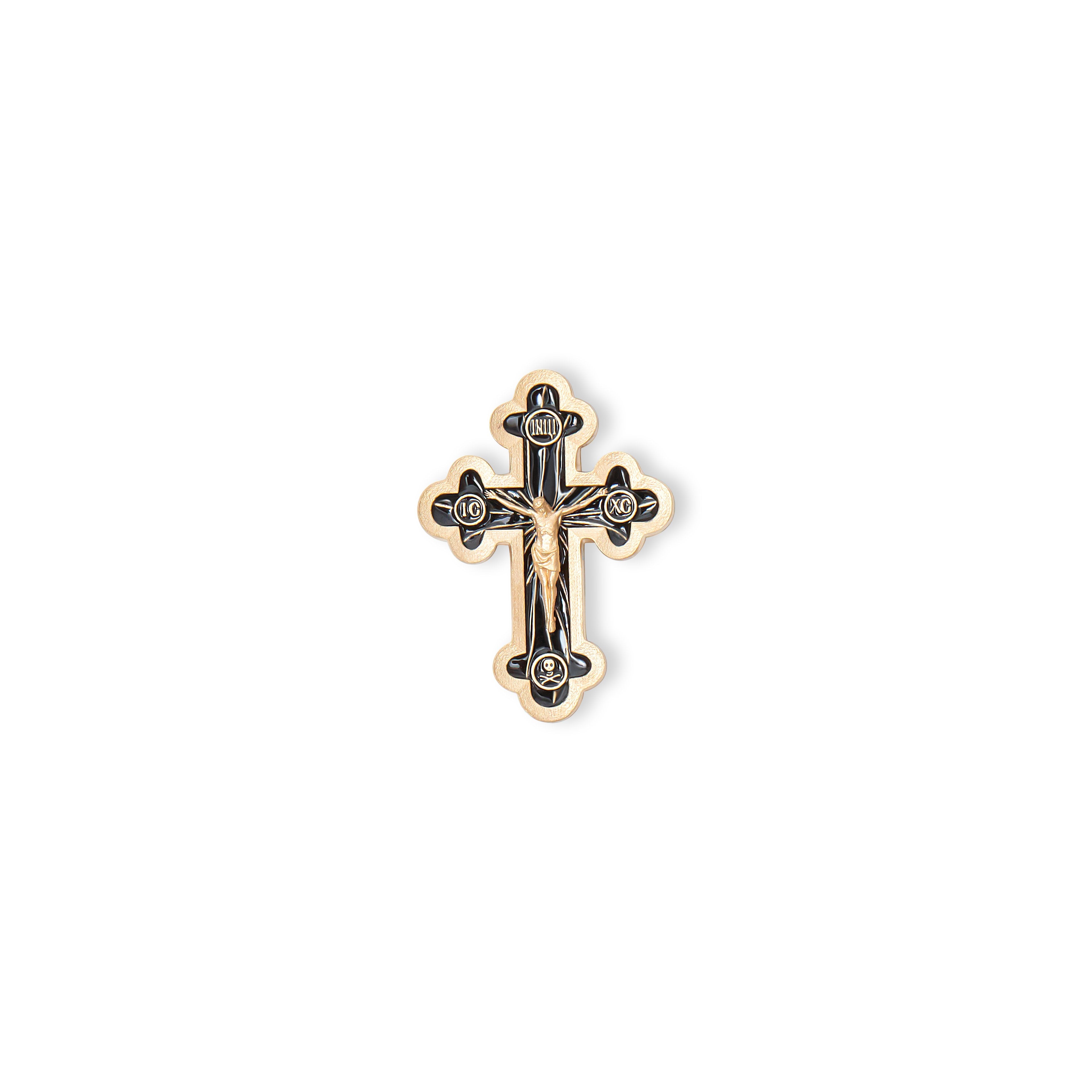 BLACK ENAMEL CRUCIFIX PENDANT