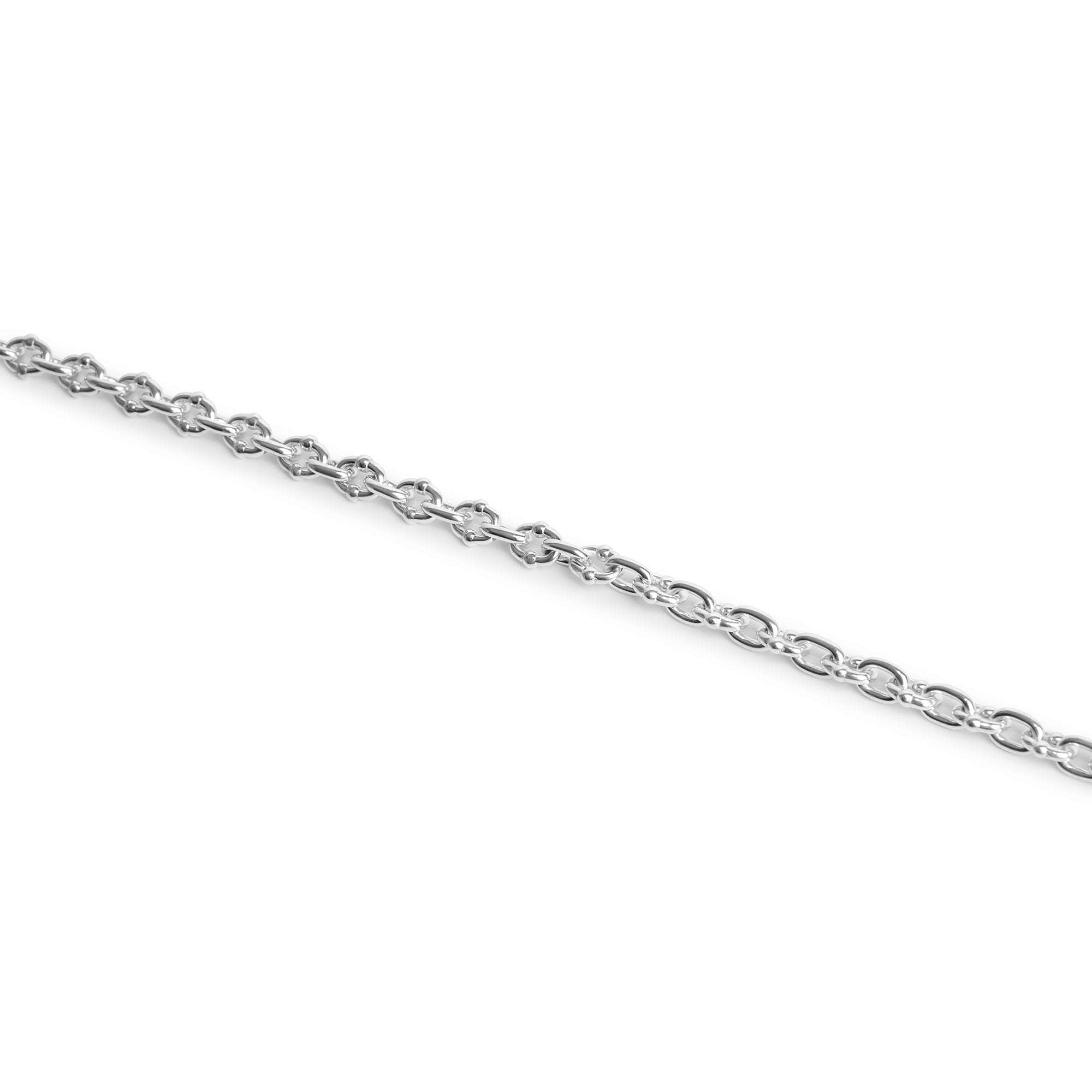 Thin Silver Umlaut Link Necklace