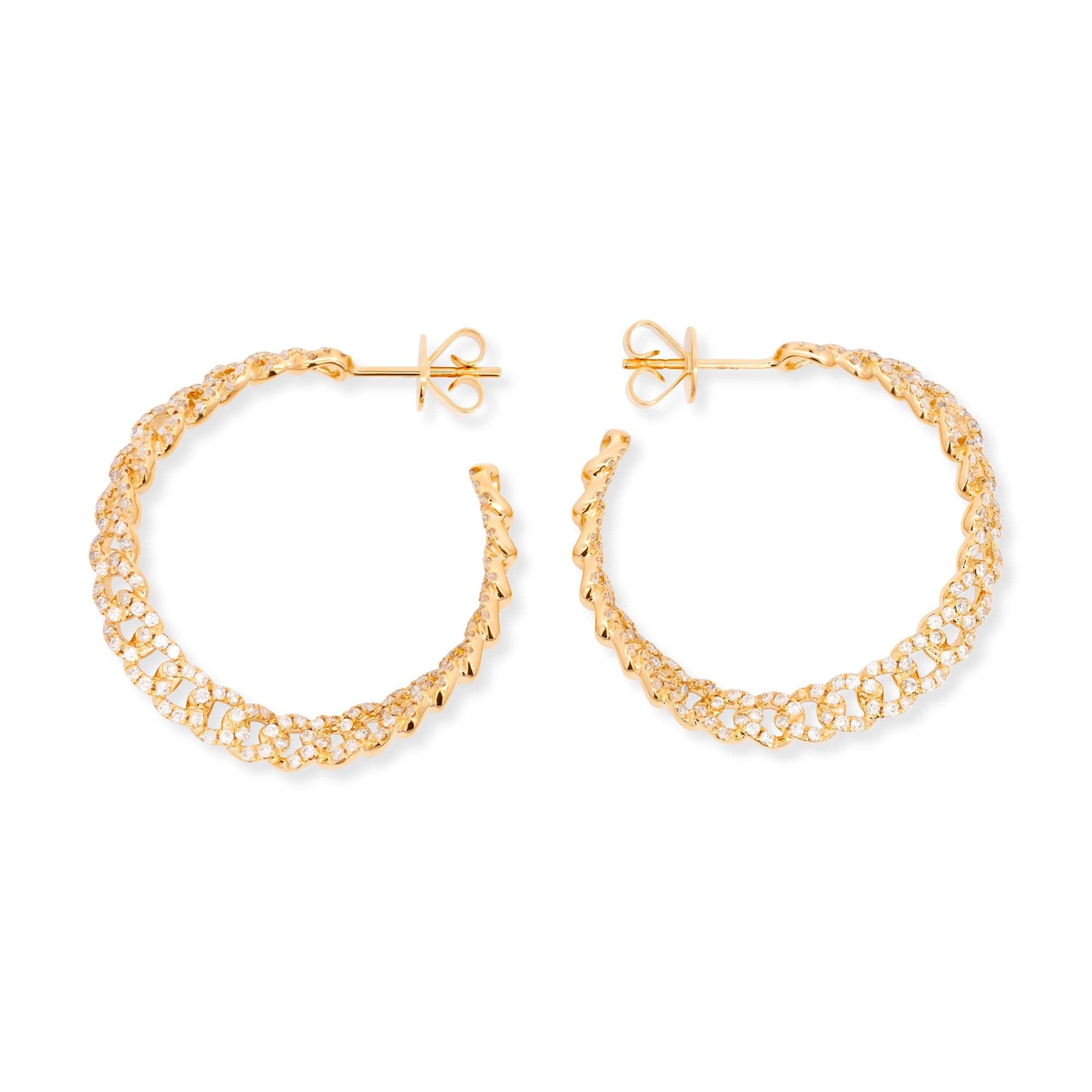 Twisted Cuban Hoop Earrings