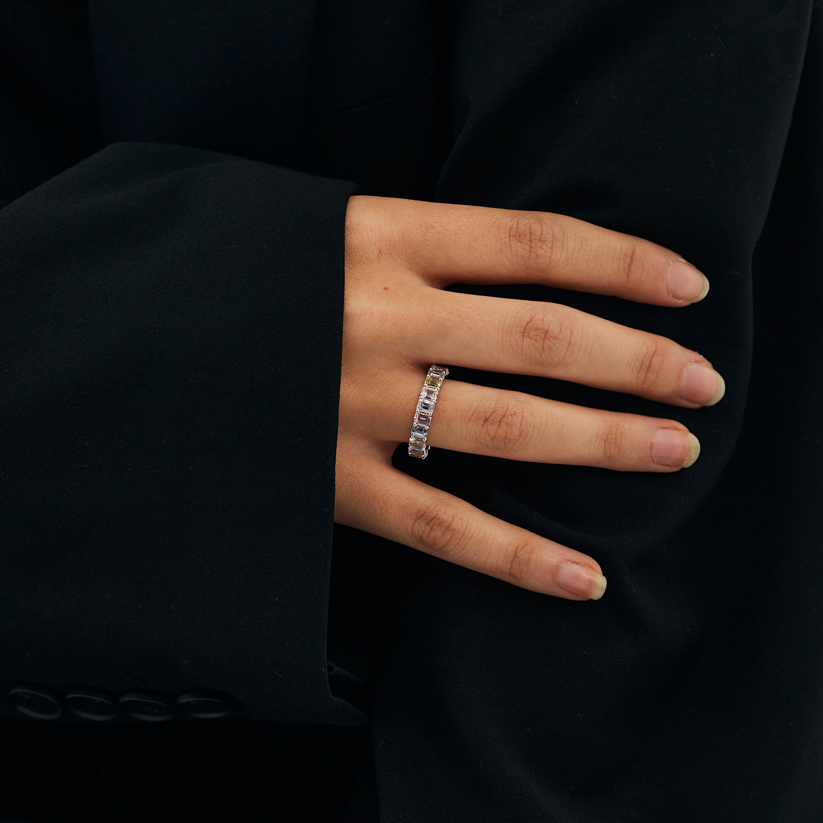 Pastel Sapphire Eternity Ring