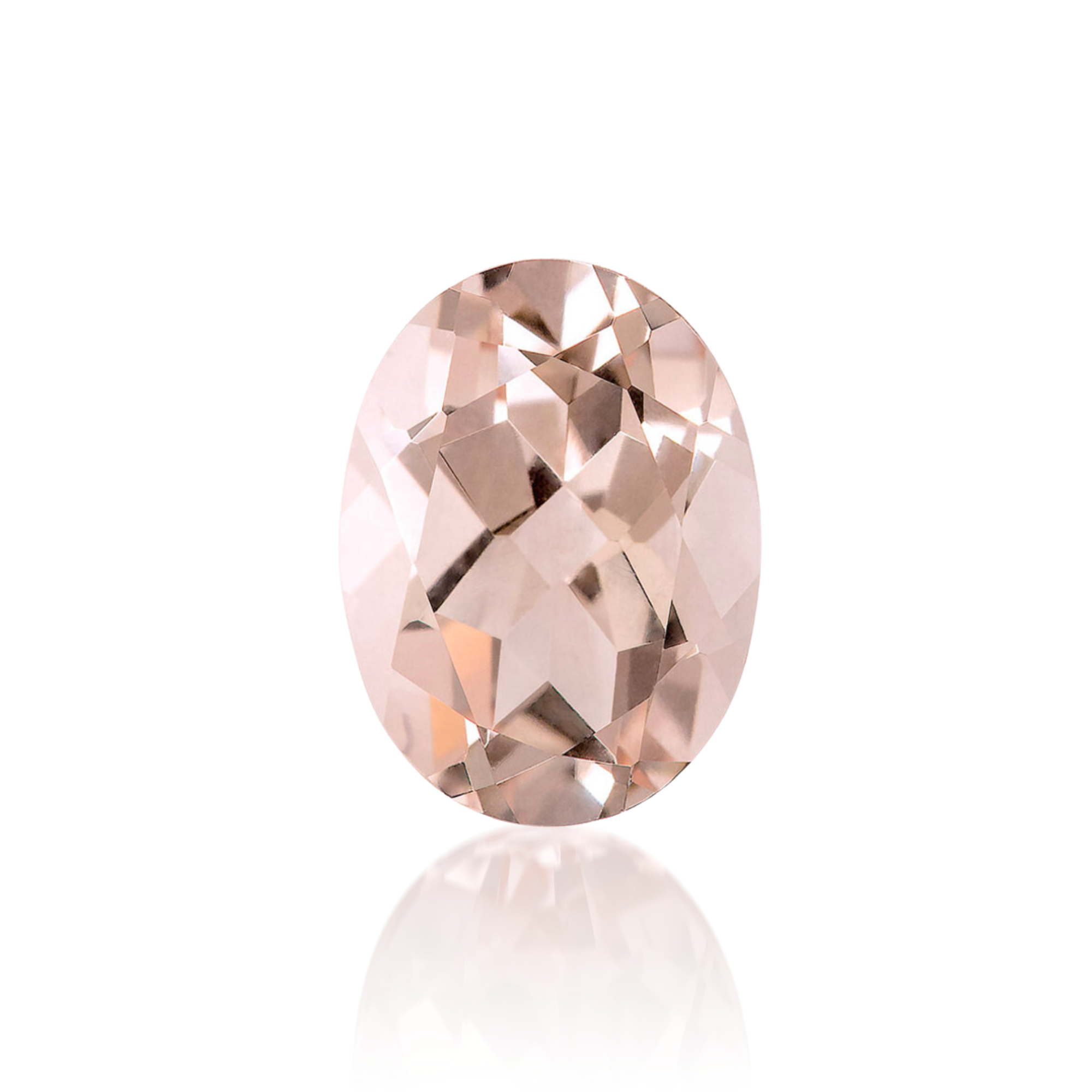 Diamond Oval - morganite - 1.5 - thumbnail