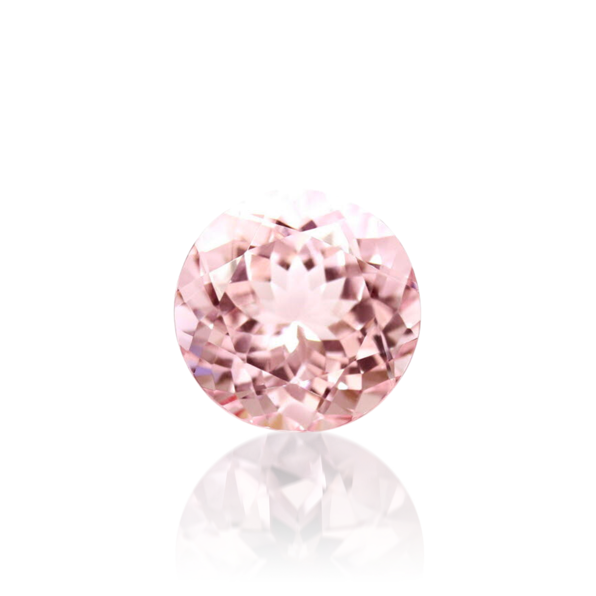 Diamond Round Brilliant - morganite - 1 - thumbnail