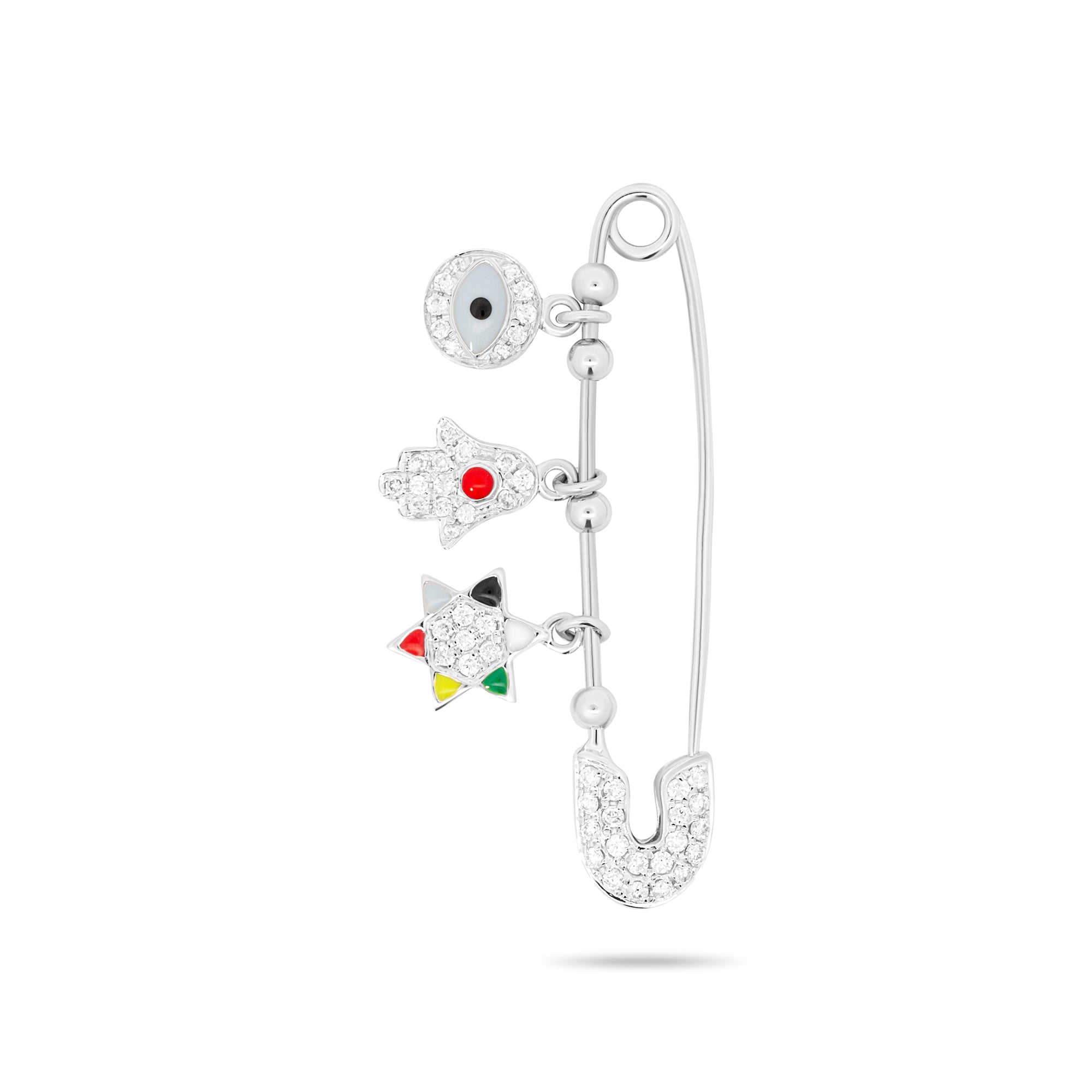 Charm Safety Pin Pendant