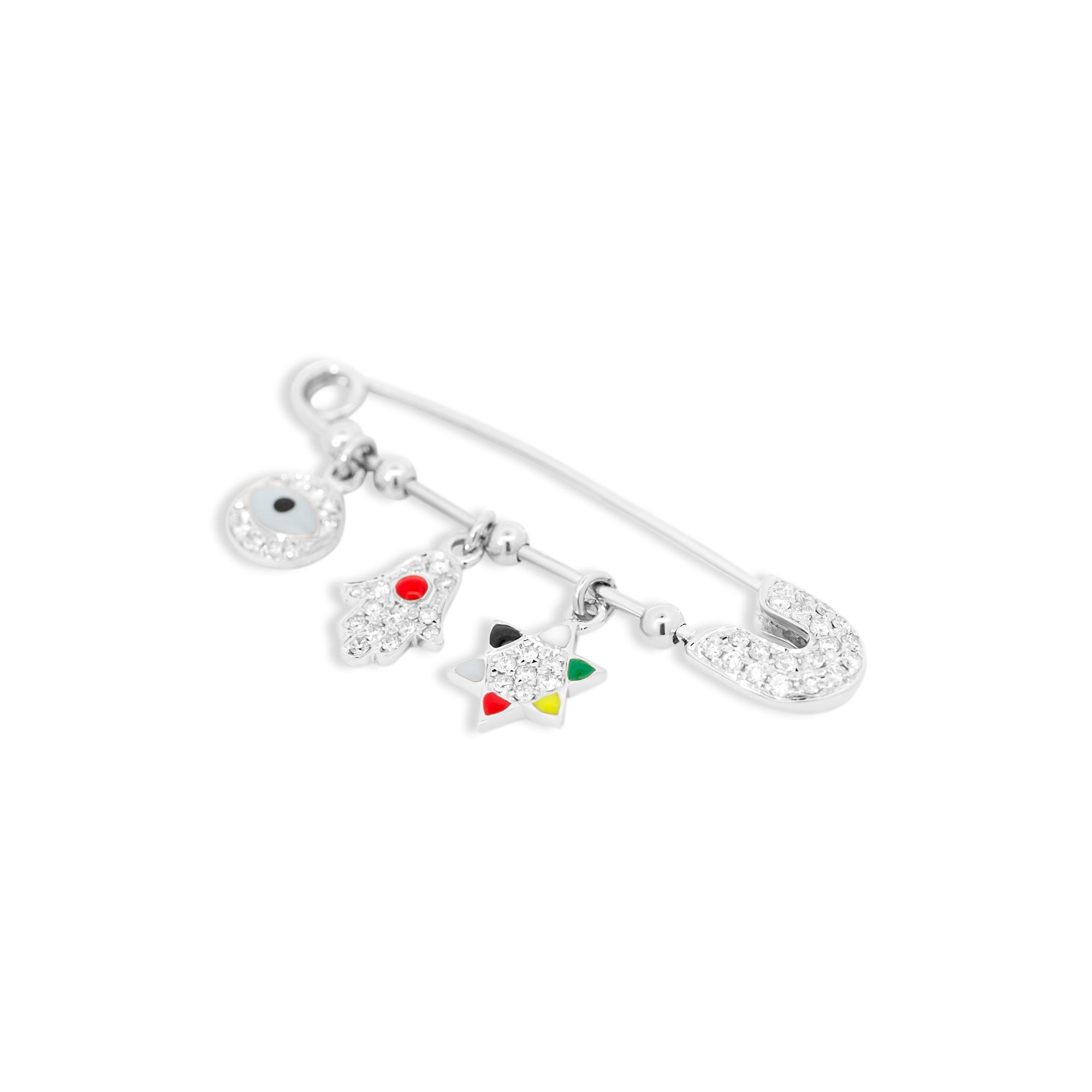 Charm Safety Pin Pendant