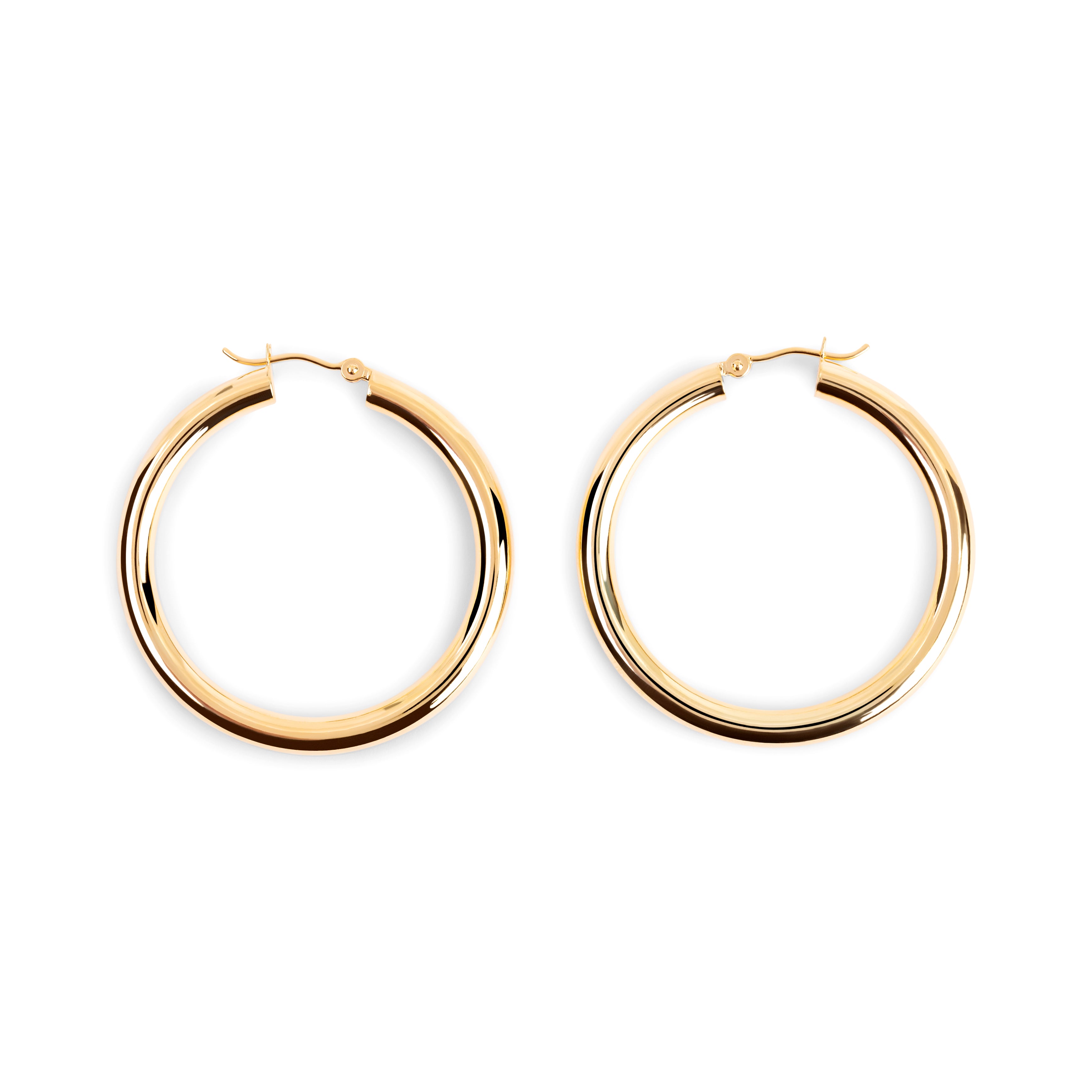 1.5 Inch Gold Hoop Earrings