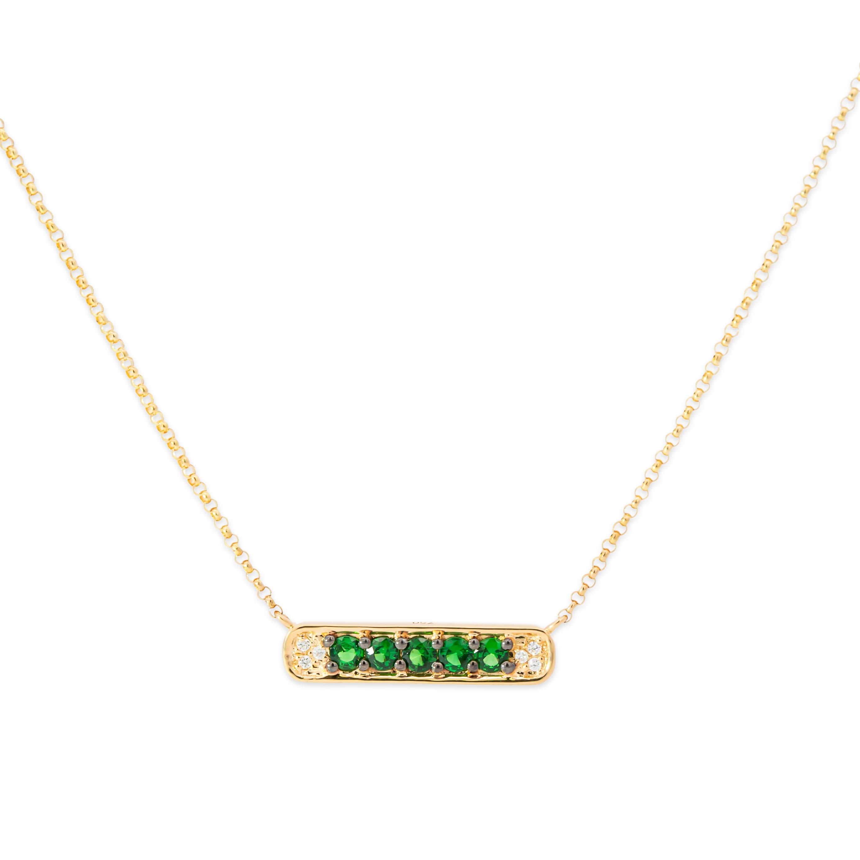 Green Garnet Chain Necklace