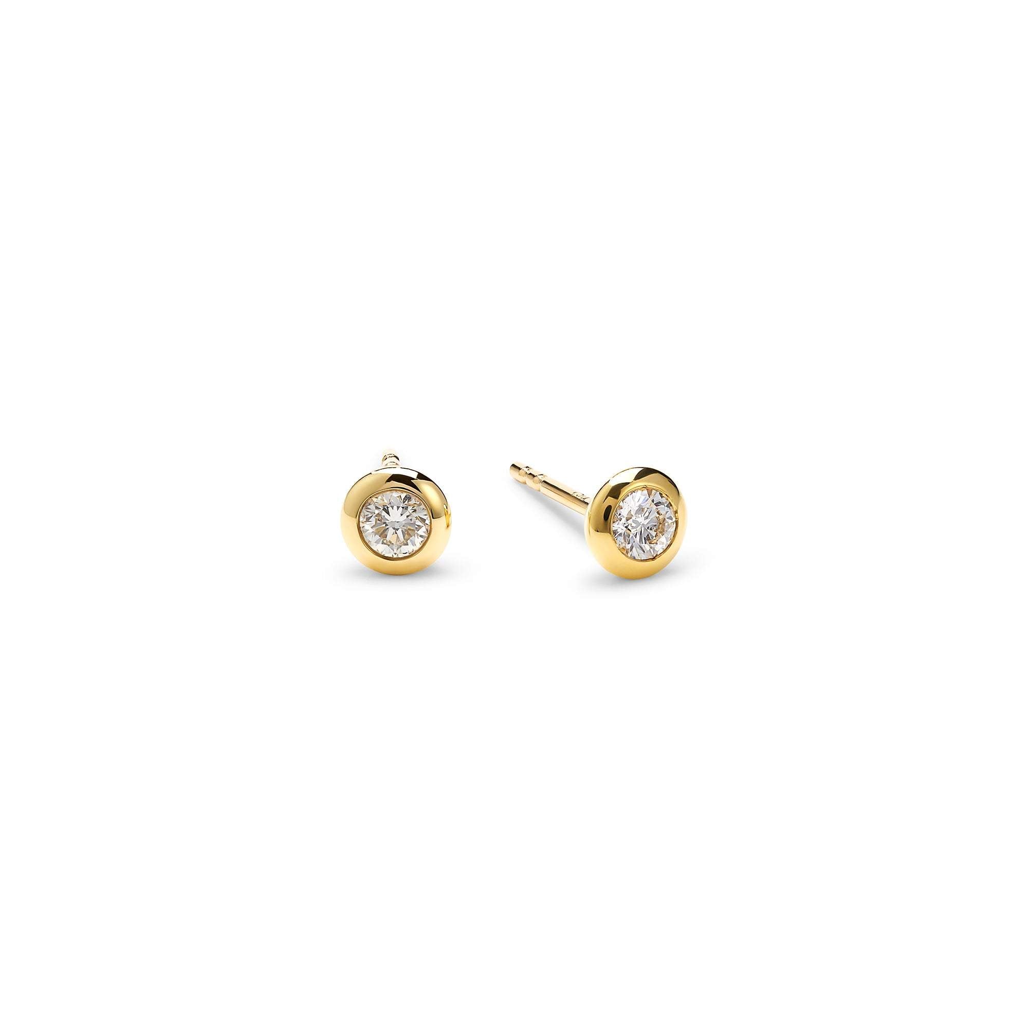 Diamond Bezel Set Earrings