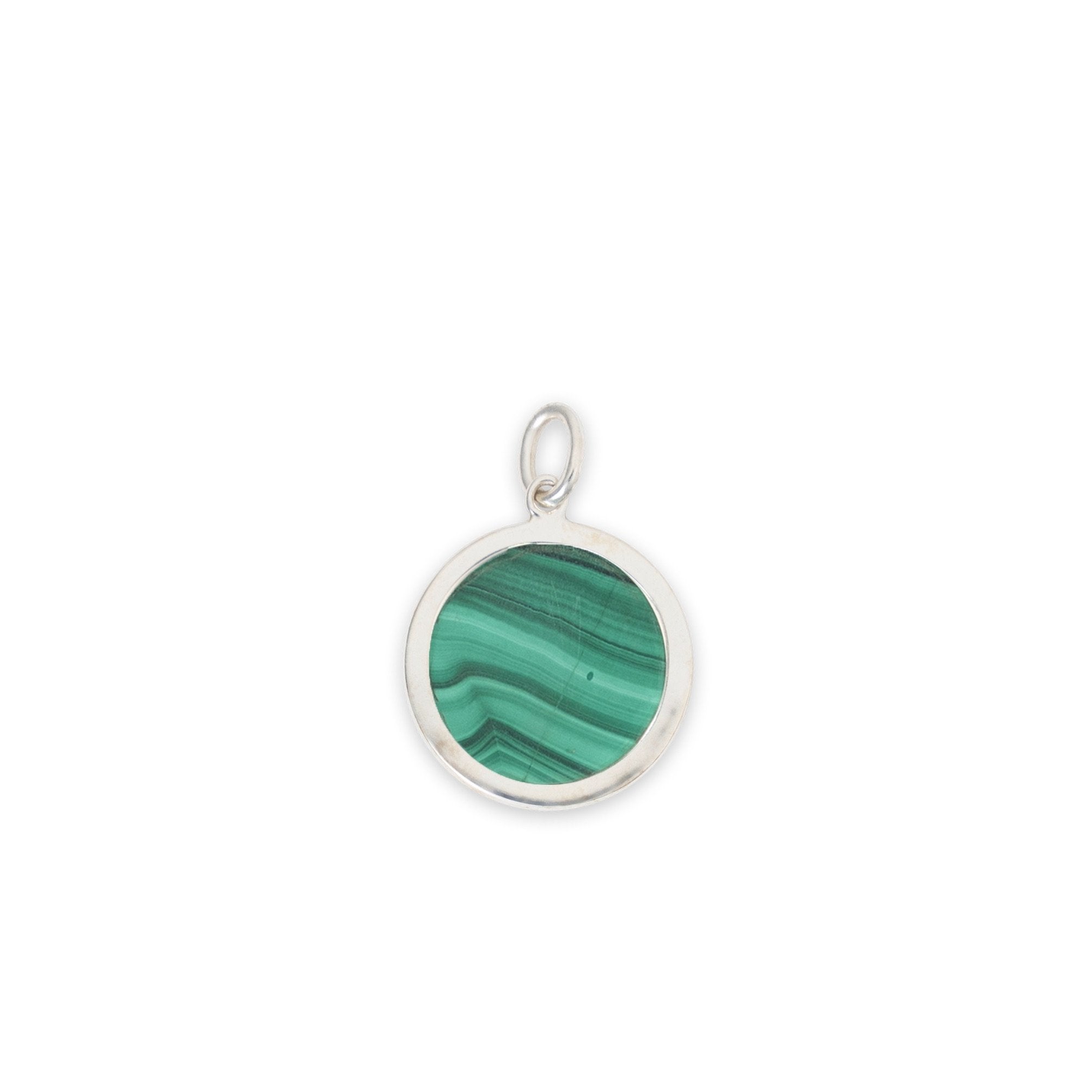 Sterling Malachite buy Reverse Pendant E2627