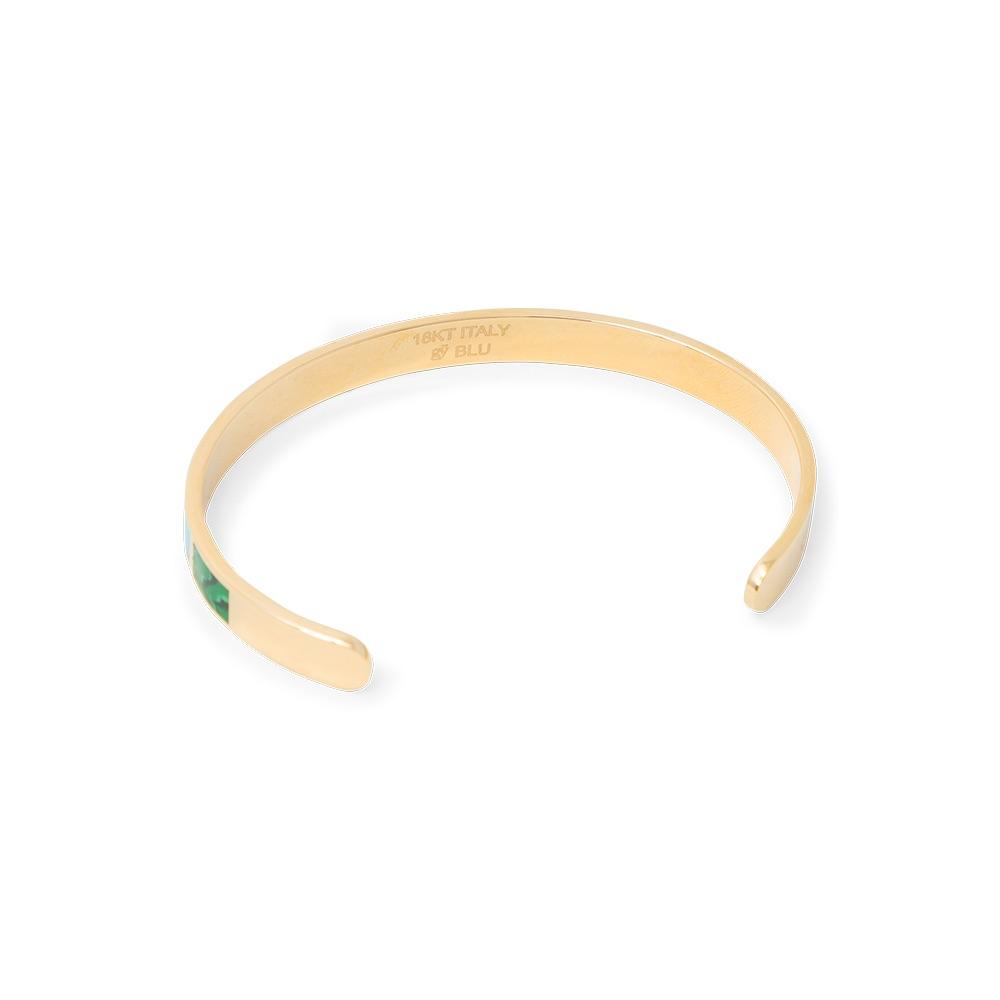 Malachite and Turquoise Cuff | 18K Yellow Gold