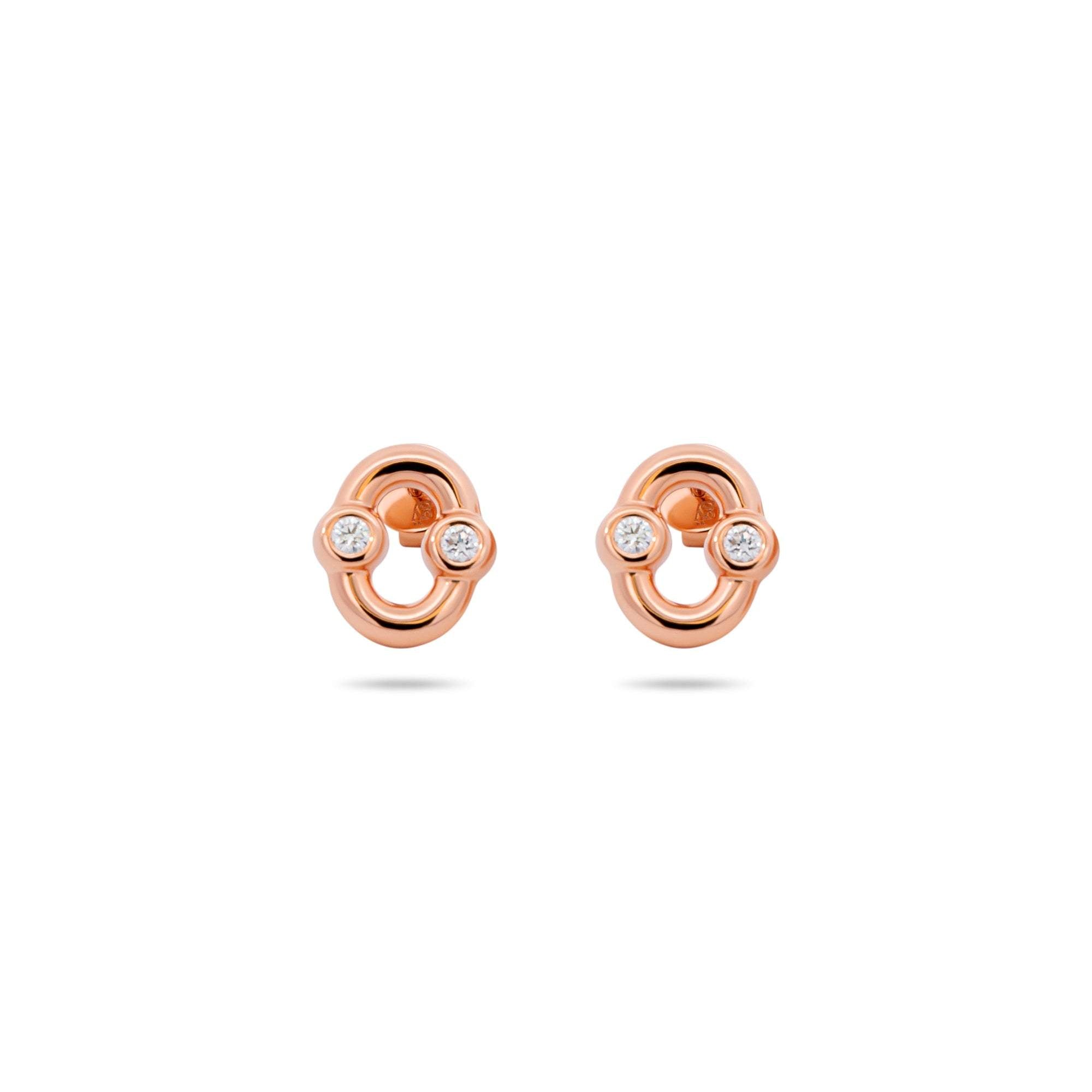 Umlaut Diamond Detail Stud Earrings