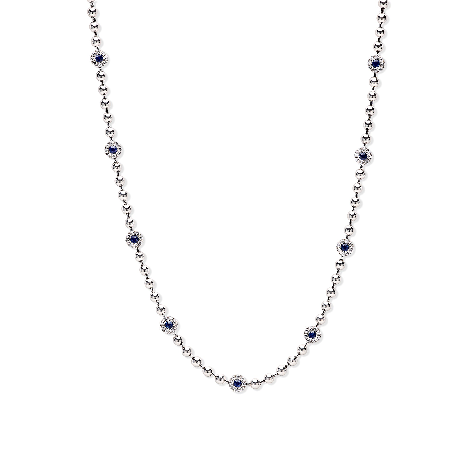Sapphire Ball Necklace
