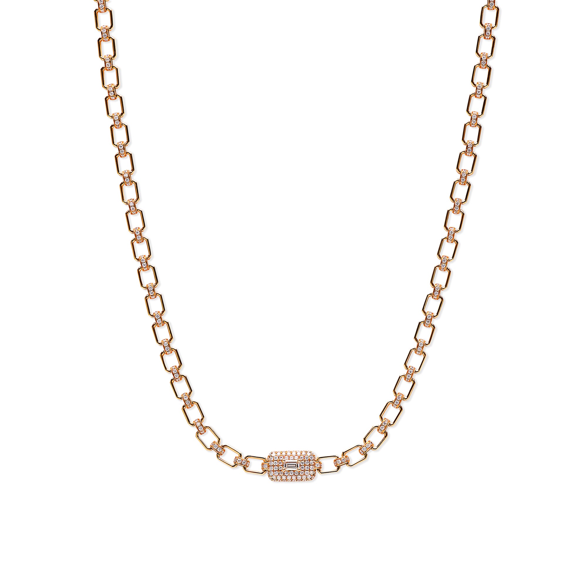 Rose Gold Single Diamond Necklace