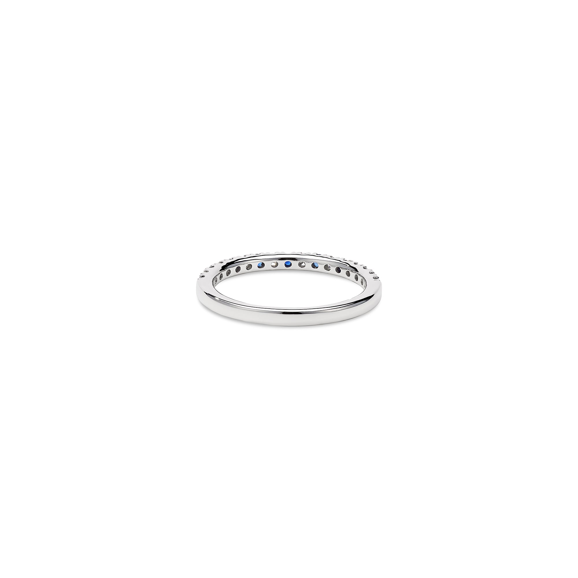 Half Diamond Sapphire Eternity Ring